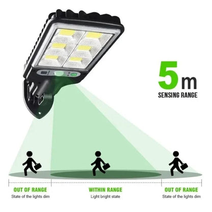 Solar Powered Outdoor Wall Light with Motion Sensor for Garden and Patio