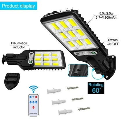 Solar Powered Outdoor Wall Light with Motion Sensor for Garden and Patio