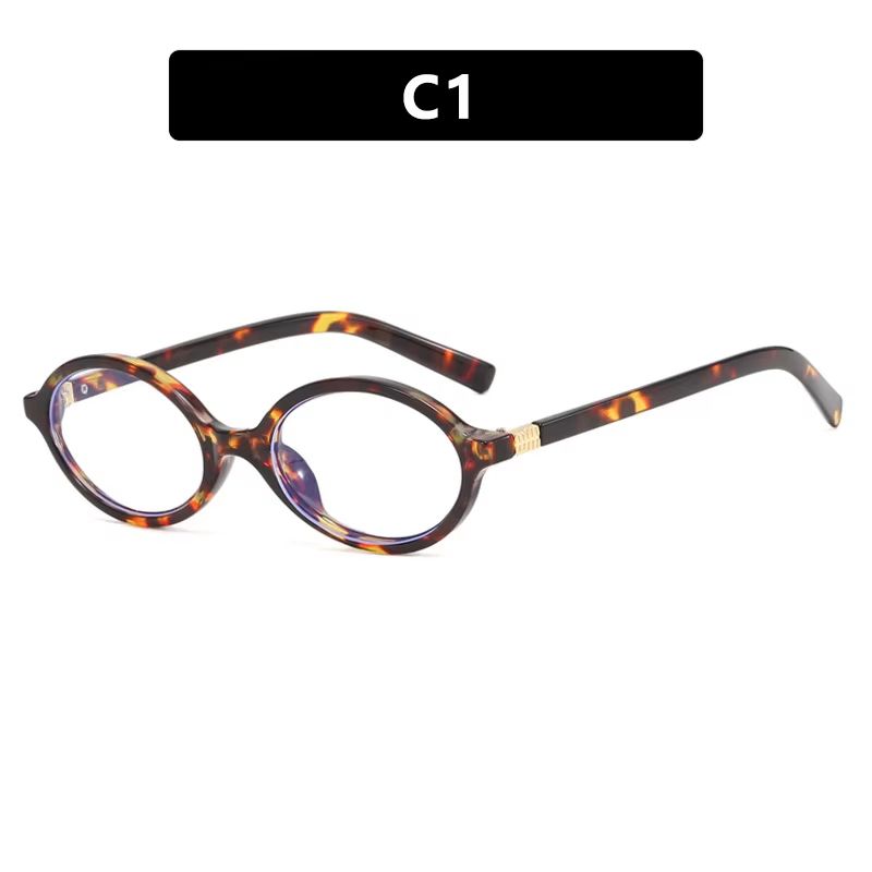 Vintage Luxe Small oval sunglasses Retro Anti Blue Light Eyeglasses