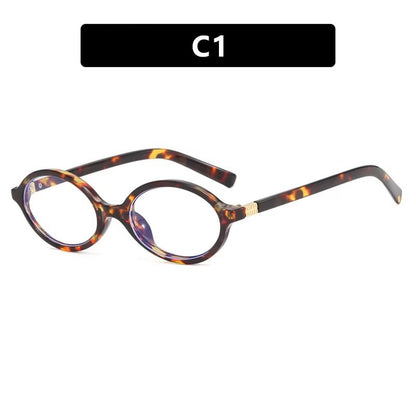 Vintage Luxe Small oval sunglasses Retro Anti Blue Light Eyeglasses