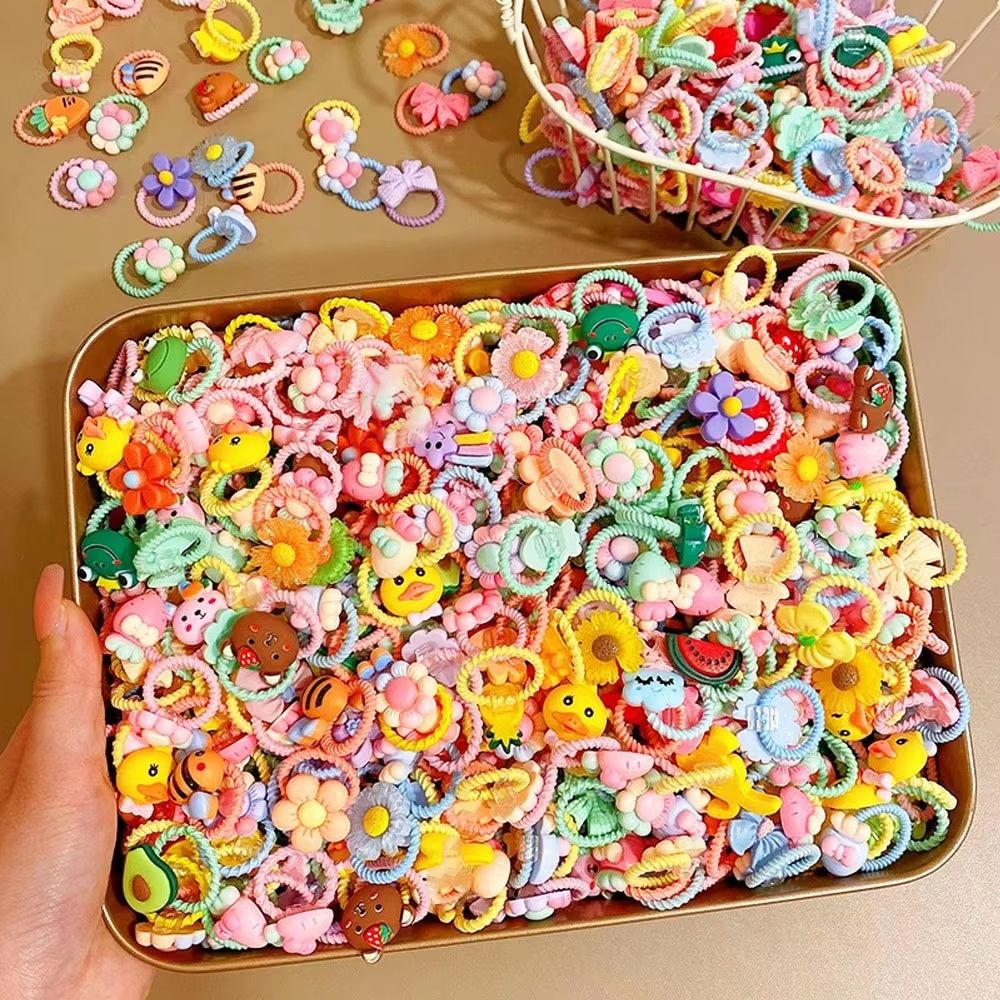 Sweet Cartoon Dream cartoon hair ties Set – 10/20/50pcs Cute Hair Ropes for Girls