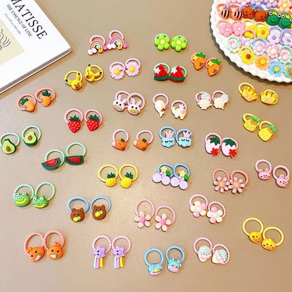 Sweet Cartoon Dream cartoon hair ties Set – 10/20/50pcs Cute Hair Ropes for Girls
