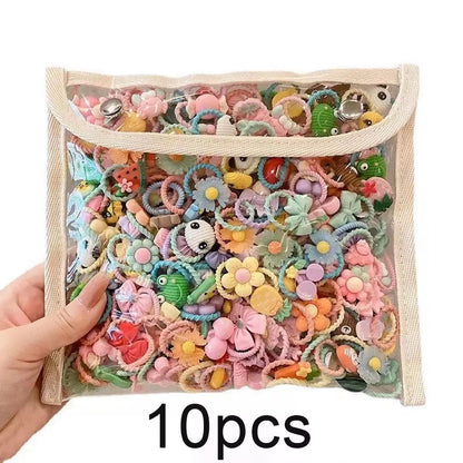 Sweet Cartoon Dream cartoon hair ties Set – 10/20/50pcs Cute Hair Ropes for Girls