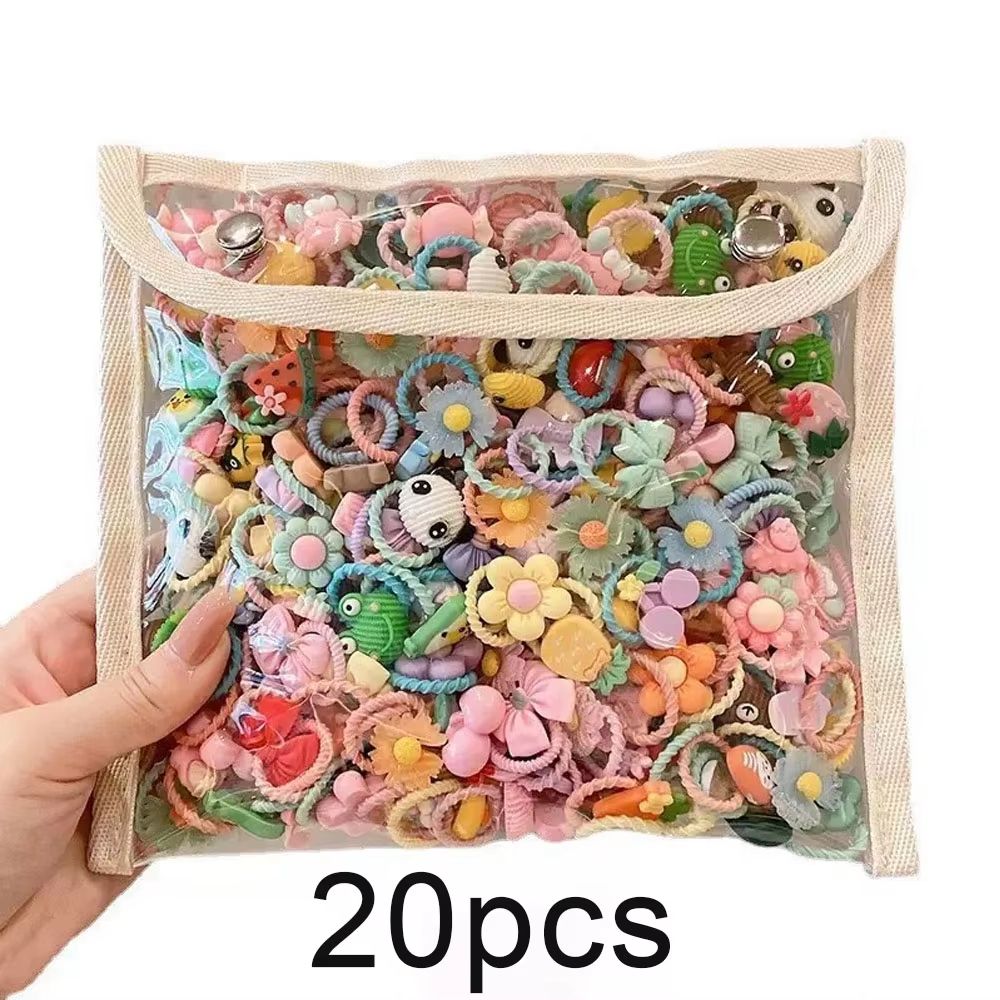 Sweet Cartoon Dream cartoon hair ties Set – 10/20/50pcs Cute Hair Ropes for Girls