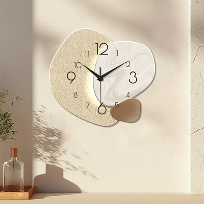 Modern Simple Wall Clock, Silent Quartz Clock for Bedroom, Living Room Sofa Background Decoration Wall Clock
