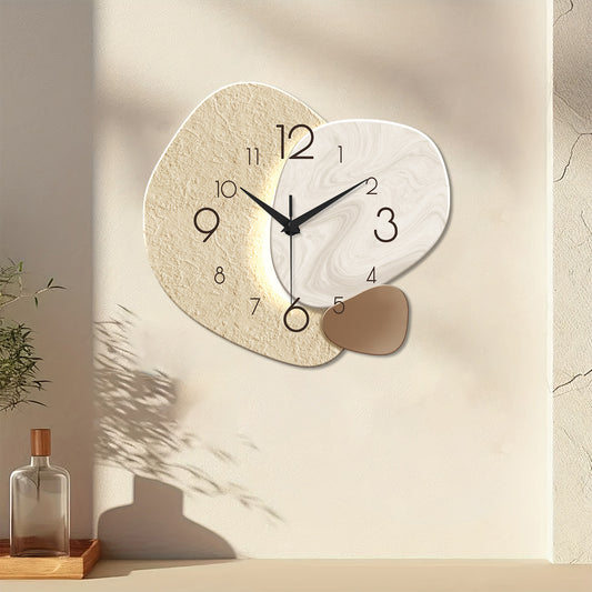 Modern Simple Wall Clock, Silent Quartz Clock for Bedroom, Living Room Sofa Background Decoration Wall Clock