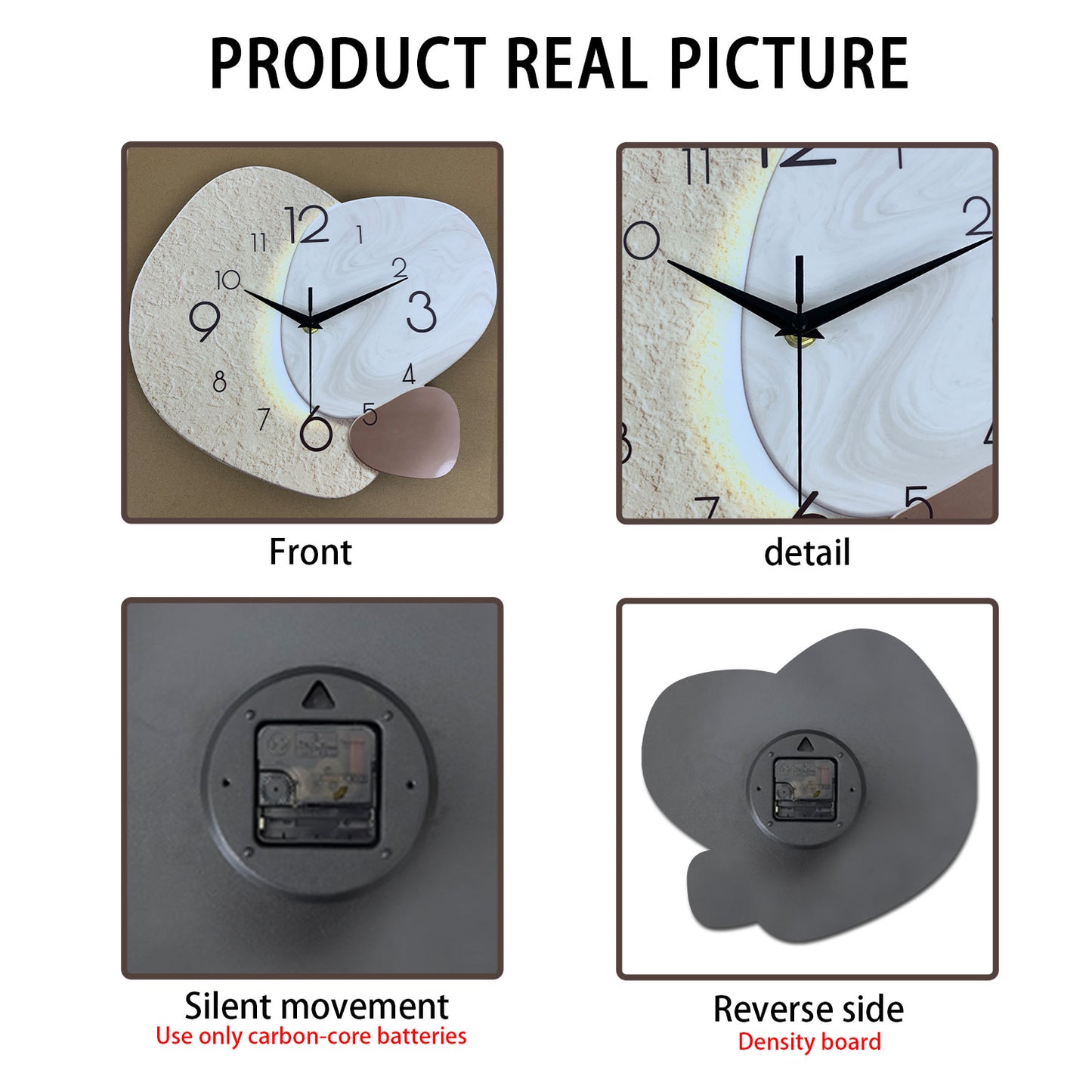 Modern Simple Wall Clock, Silent Quartz Clock for Bedroom, Living Room Sofa Background Decoration Wall Clock
