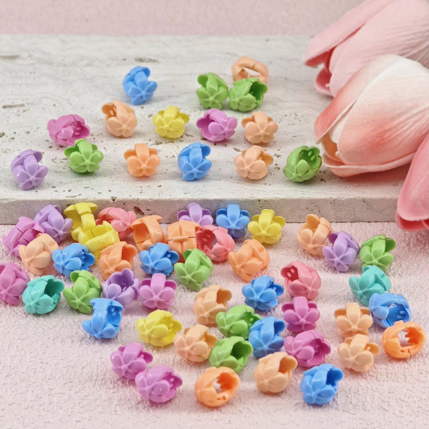 CandyGlow hair beads for braids – 60pcs Candy Color Braid & Loc Hair Jewelry Clips