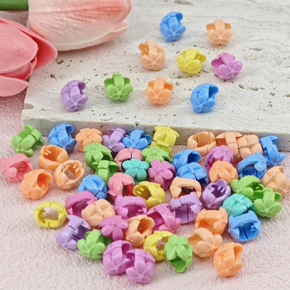 CandyGlow hair beads for braids – 60pcs Candy Color Braid & Loc Hair Jewelry Clips