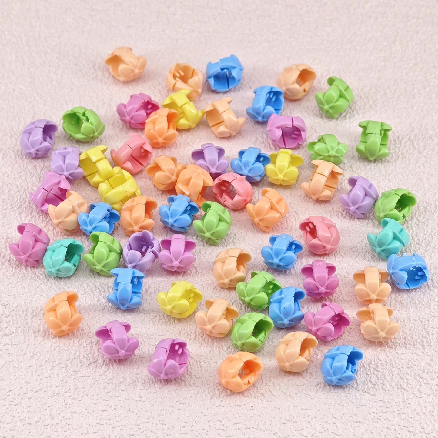 CandyGlow hair beads for braids – 60pcs Candy Color Braid & Loc Hair Jewelry Clips