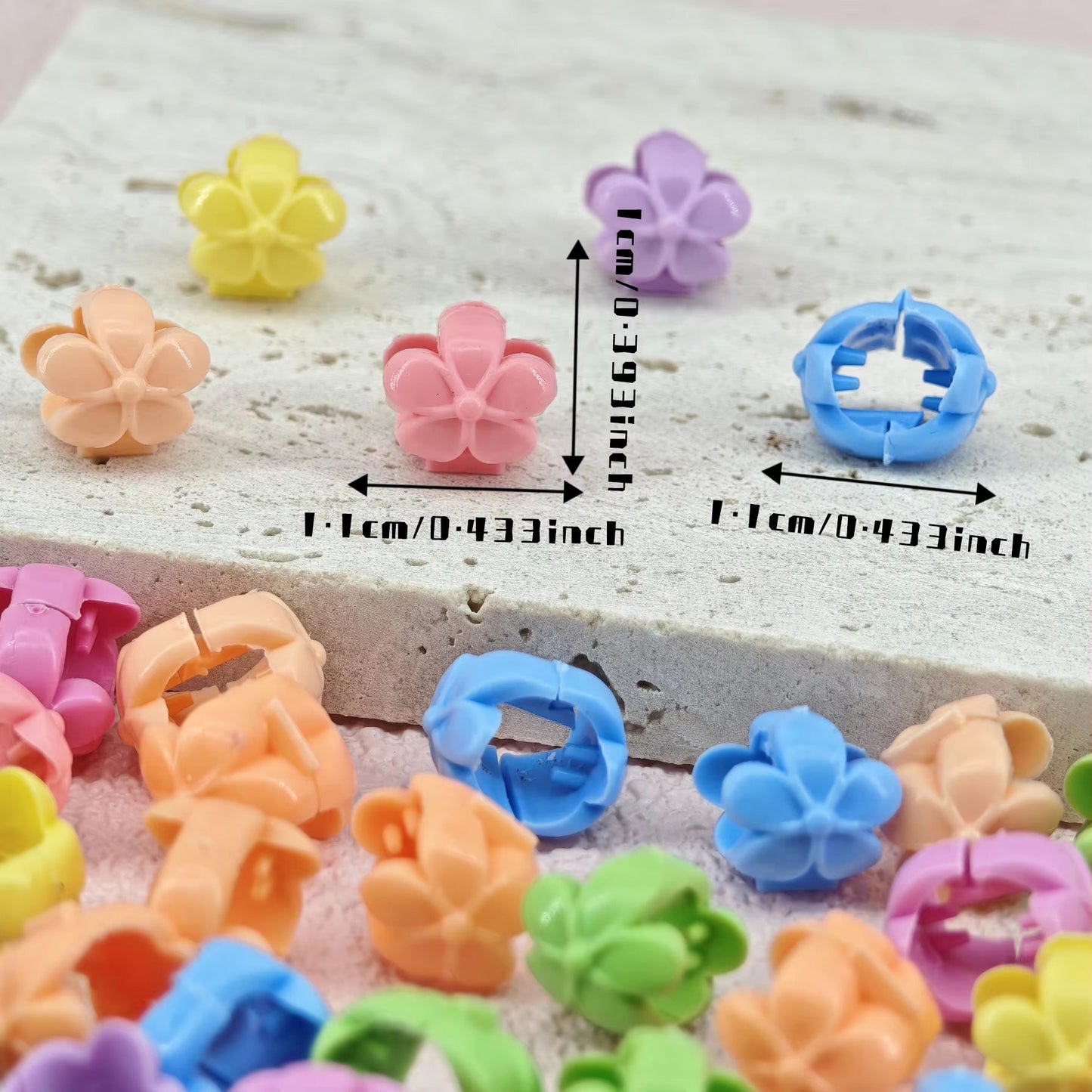 CandyGlow hair beads for braids – 60pcs Candy Color Braid & Loc Hair Jewelry Clips