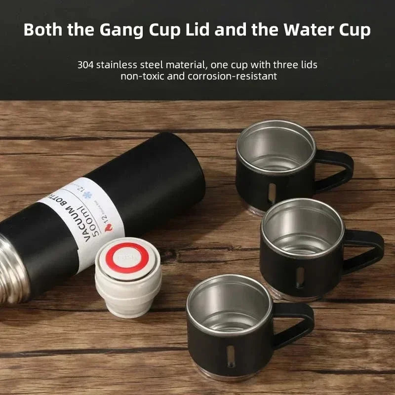 Portable Coffee Mug, Stainless Steel Thermos Bottle, Vacuum Insulated Travel Bottle, Office Business Gift Set