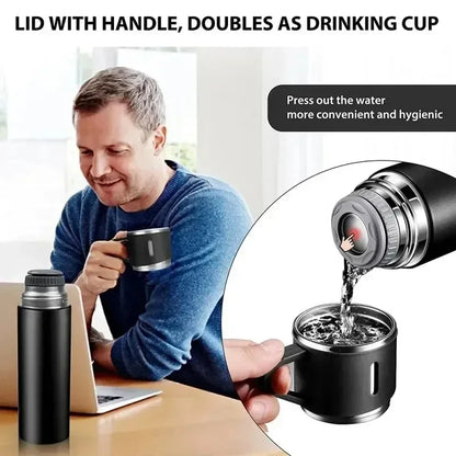 Portable Coffee Mug, Stainless Steel Thermos Bottle, Vacuum Insulated Travel Bottle, Office Business Gift Set