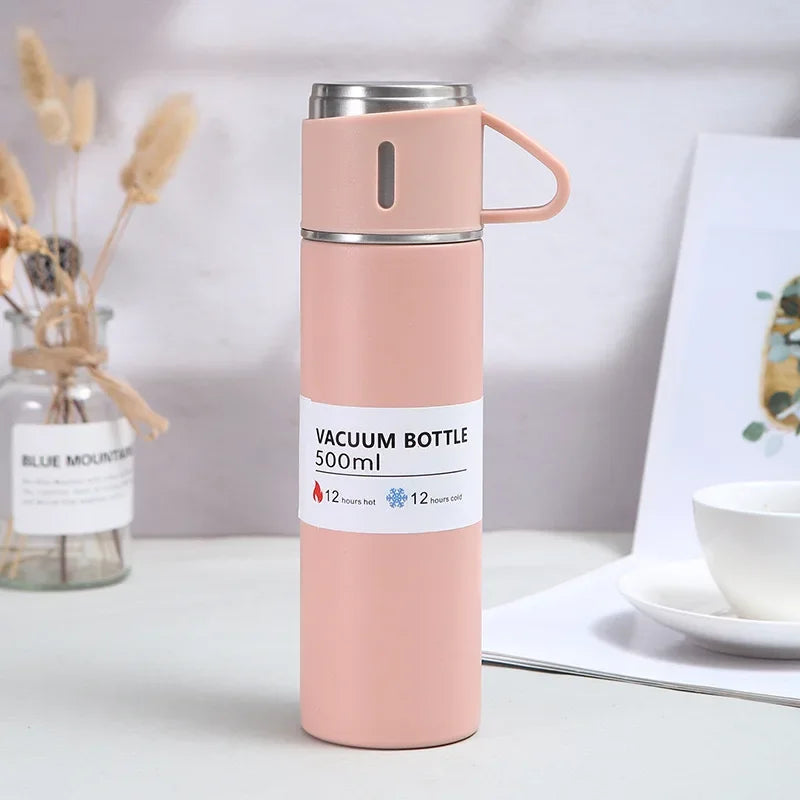 Portable Coffee Mug, Stainless Steel Thermos Bottle, Vacuum Insulated Travel Bottle, Office Business Gift Set