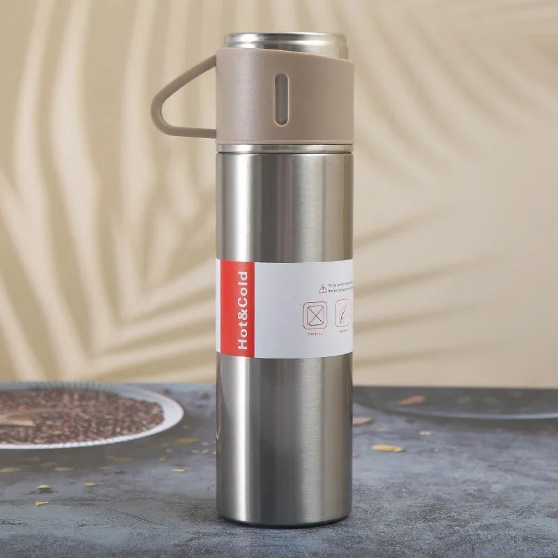 Portable Coffee Mug, Stainless Steel Thermos Bottle, Vacuum Insulated Travel Bottle, Office Business Gift Set