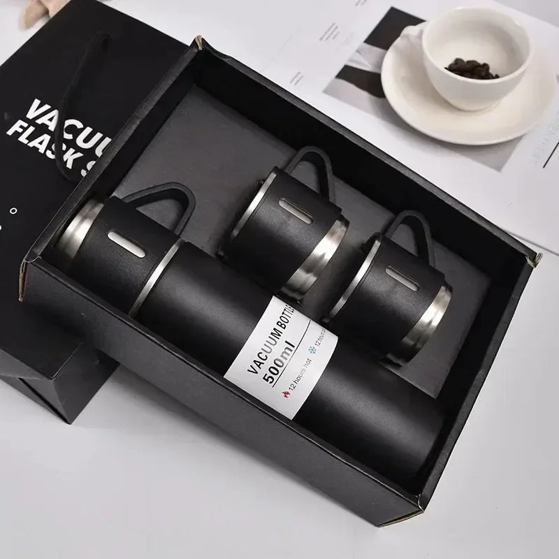 Portable Coffee Mug, Stainless Steel Thermos Bottle, Vacuum Insulated Travel Bottle, Office Business Gift Set
