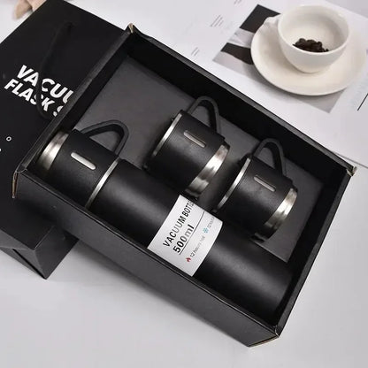 Portable Coffee Mug, Stainless Steel Thermos Bottle, Vacuum Insulated Travel Bottle, Office Business Gift Set