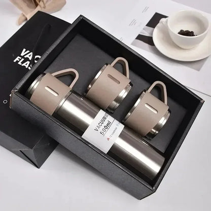 Portable Coffee Mug, Stainless Steel Thermos Bottle, Vacuum Insulated Travel Bottle, Office Business Gift Set