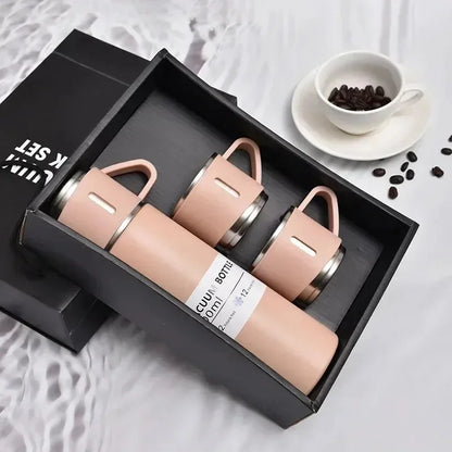 Portable Coffee Mug, Stainless Steel Thermos Bottle, Vacuum Insulated Travel Bottle, Office Business Gift Set