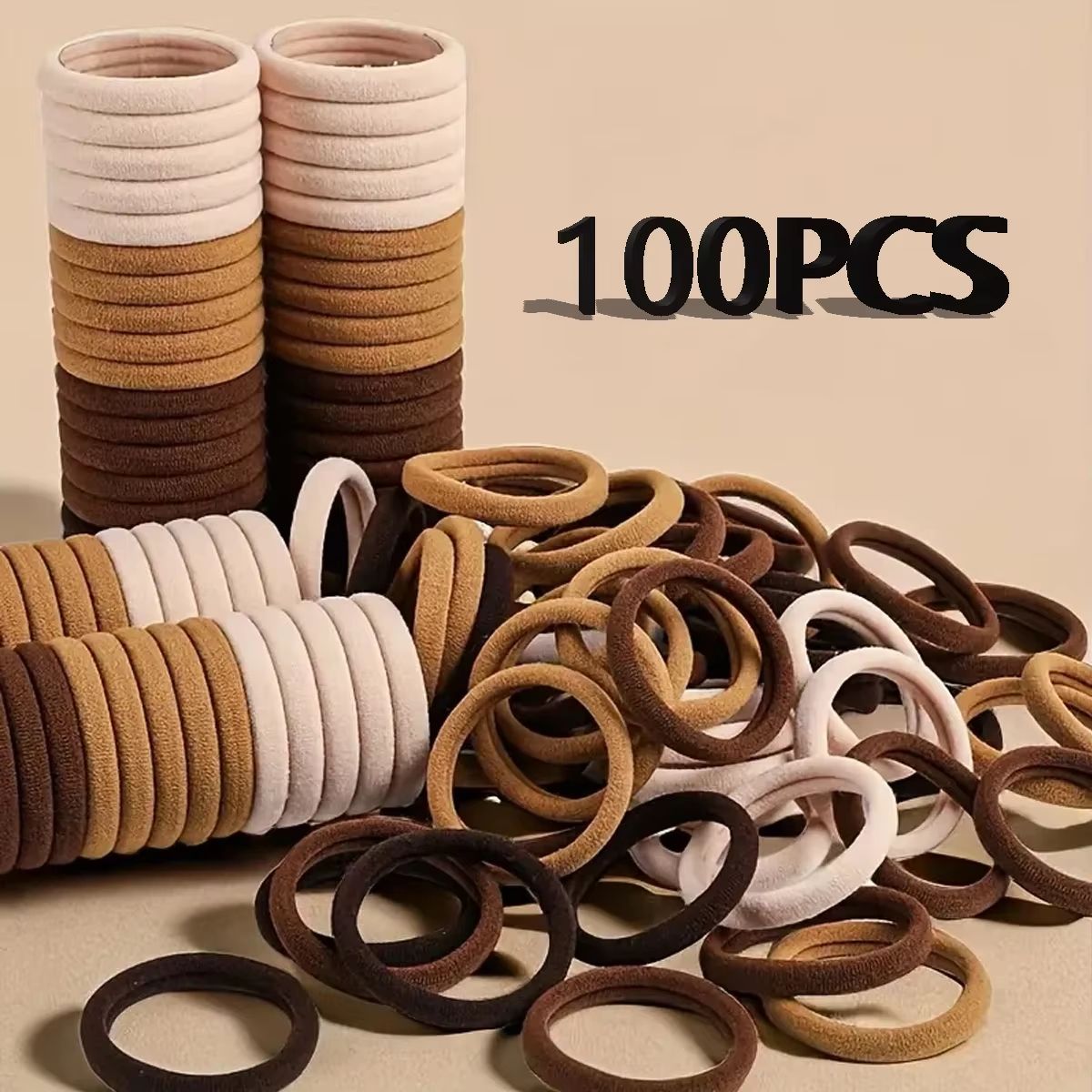 Everyday Essentials basic hair bands Set – 30–200 pcs Simple Nylon Hair Ropes for Women & Girls