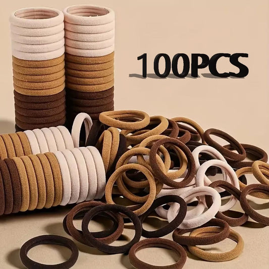 Everyday Essentials basic hair bands Set – 30–200 pcs Simple Nylon Hair Ropes for Women & Girls