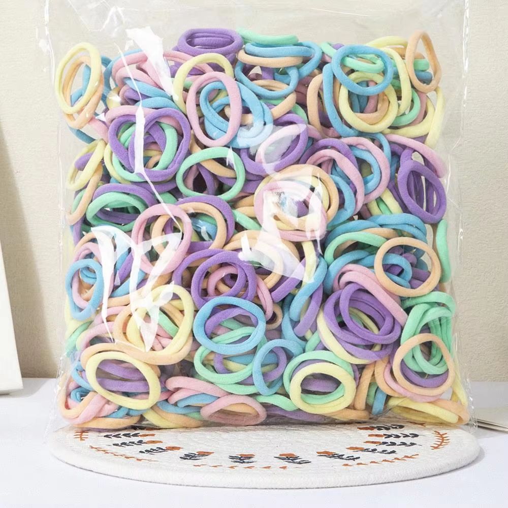 Everyday Essentials basic hair bands Set – 30–200 pcs Simple Nylon Hair Ropes for Women & Girls
