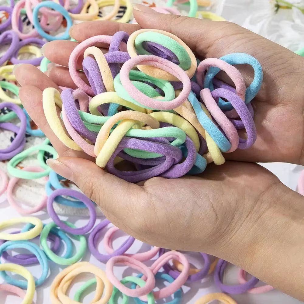 Everyday Essentials basic hair bands Set – 30–200 pcs Simple Nylon Hair Ropes for Women & Girls