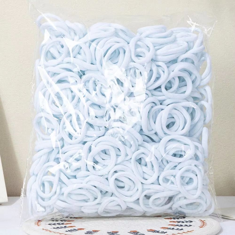 Everyday Essentials basic hair bands Set – 30–200 pcs Simple Nylon Hair Ropes for Women & Girls