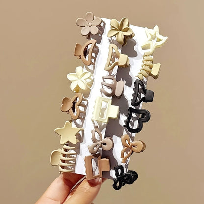 Beige Mixed Pack Small Hair Clips Cute Girl Accessories
