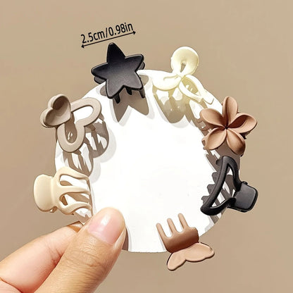 Beige Mixed Pack Small Hair Clips Cute Girl Accessories