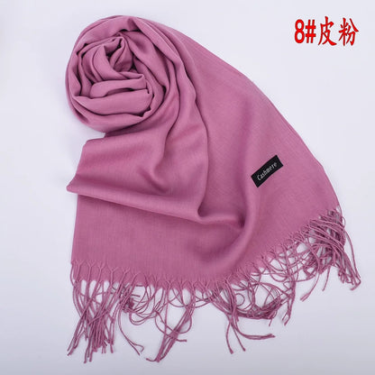 Autumn and Winter Solid Color Scarf for Men and Women