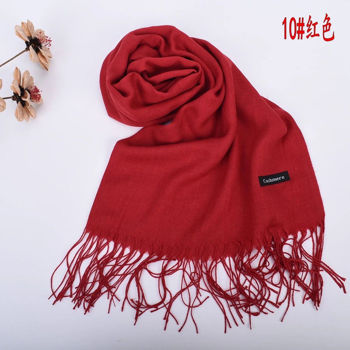 Autumn and Winter Solid Color Scarf for Men and Women
