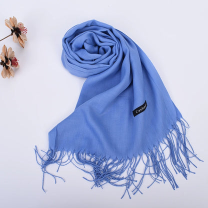Autumn and Winter Solid Color Scarf for Men and Women