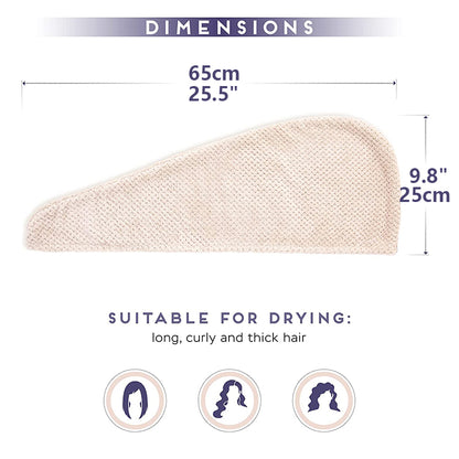 Textured dry hair cap, solid color hair towel, hair towel wrap for women, absorbent