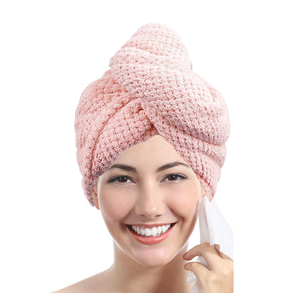 Textured dry hair cap, solid color hair towel, hair towel wrap for women, absorbent