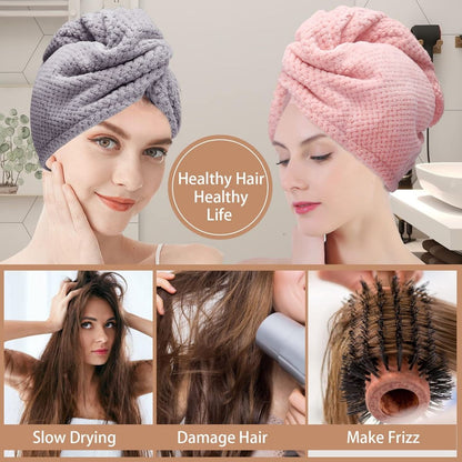 Textured dry hair cap, solid color hair towel, hair towel wrap for women, absorbent