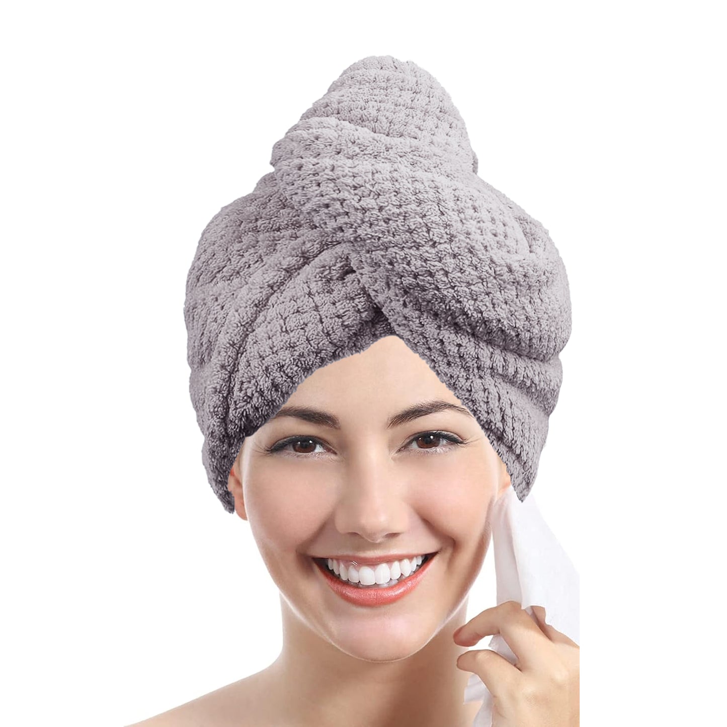 Textured dry hair cap, solid color hair towel, hair towel wrap for women, absorbent