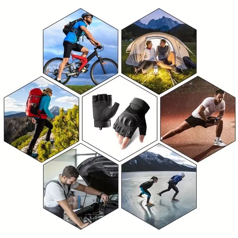 RaptorGuard Men's tactical fingerless gloves for Outdoor Sports, Shooting, Airsoft & Cycling