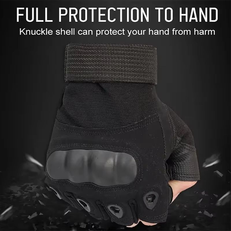 RaptorGuard Men's tactical fingerless gloves for Outdoor Sports, Shooting, Airsoft & Cycling