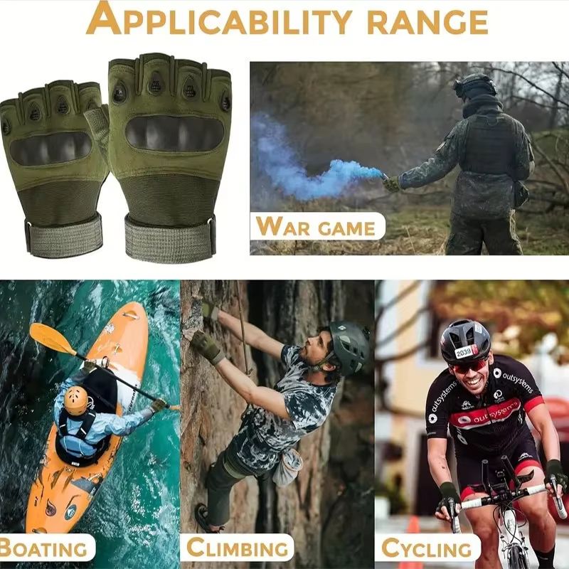 RaptorGuard Men's tactical fingerless gloves for Outdoor Sports, Shooting, Airsoft & Cycling