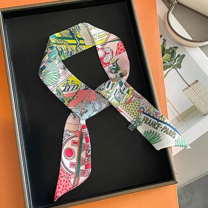 Long Scarf Ribbon Headband for Women – Versatile Neckerchief and Bag Handle Accessory