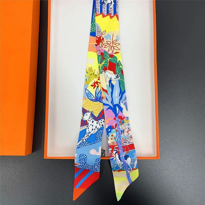 Long Scarf Ribbon Headband for Women – Versatile Neckerchief and Bag Handle Accessory