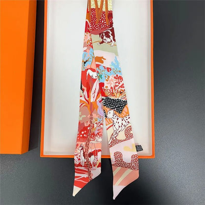 Long Scarf Ribbon Headband for Women – Versatile Neckerchief and Bag Handle Accessory