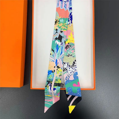 Long Scarf Ribbon Headband for Women – Versatile Neckerchief and Bag Handle Accessory