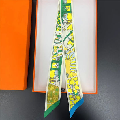 Long Scarf Ribbon Headband for Women – Versatile Neckerchief and Bag Handle Accessory