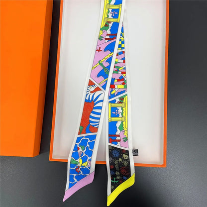 Long Scarf Ribbon Headband for Women – Versatile Neckerchief and Bag Handle Accessory
