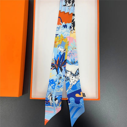 Long Scarf Ribbon Headband for Women – Versatile Neckerchief and Bag Handle Accessory