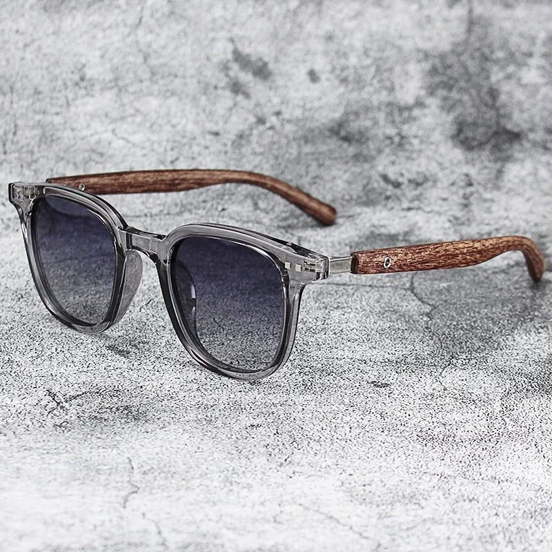 Vintage Wooden Frame Sunglasses – Classic UV Protection Eyewear for Men and Women