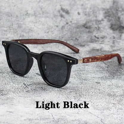 Vintage Wooden Frame Sunglasses – Classic UV Protection Eyewear for Men and Women