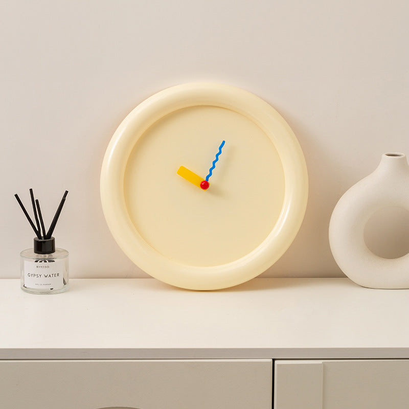 New Wall Mounted Clock, Creamy Style Home Decoration, Desktop Silent Wall Clock, Wall Decor Items
